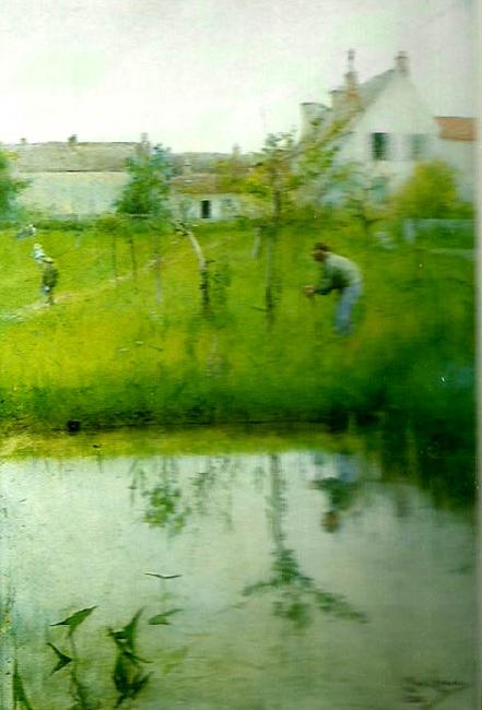 Carl Larsson gubben och nyplanteringen China oil painting art